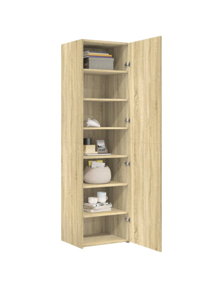 Credenza Rovere Sonoma 50x42,5x185 cm in Legno Multistrato