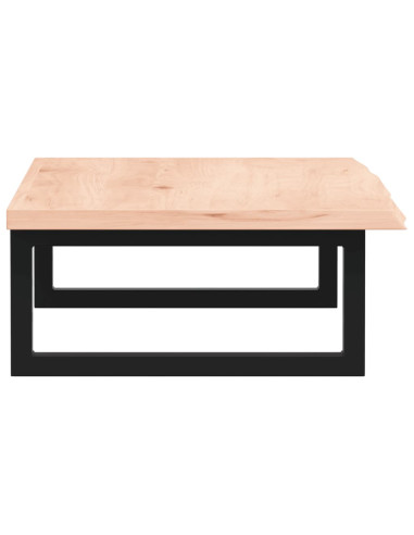 Ripiano a Parete per Lavabo in Acciaio e Massello di Rovere