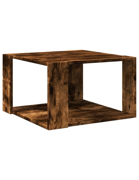 Tavolino Salotto Rovere Fumo 51,5x51,5x30cm Legno Multistrato