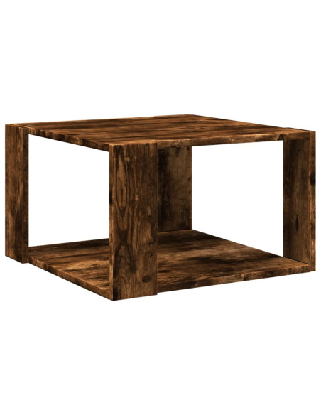 Tavolino Salotto Rovere Fumo 51,5x51,5x30cm Legno Multistrato