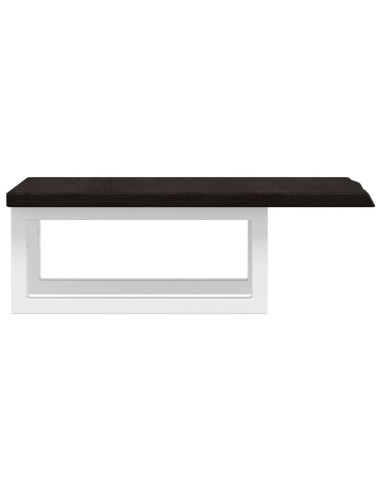 Ripiano a Parete per Lavabo in Acciaio e Massello di Rovere