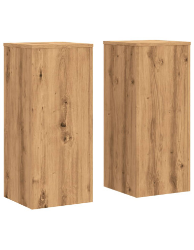 Supporti per Piante 2 pz Rovere 30x30x70 cm in Multistrato