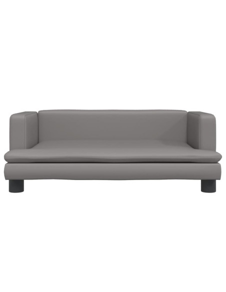 Divano per Bambini Grigio 80x45x30 cm in Similpelle