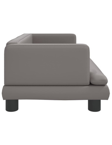 Divano per Bambini Grigio 80x45x30 cm in Similpelle