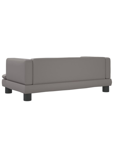 Divano per Bambini Grigio 80x45x30 cm in Similpelle