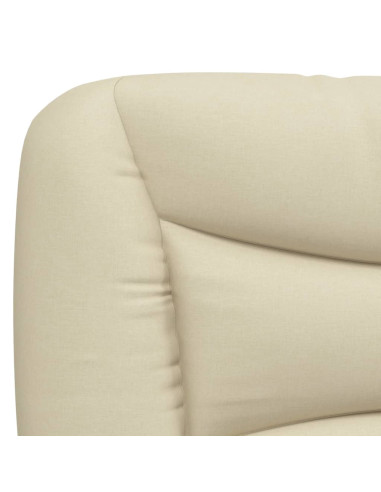 Giroletto con Testiera Crema 90x190 cm in Tessuto