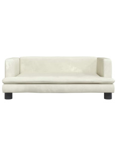 Lettino per Cani Crema 80x45x30 cm in Velluto 2