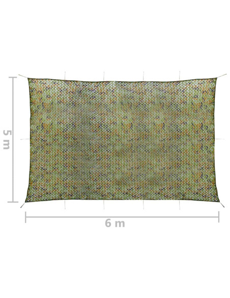 Rete Mimetica con Custodia 5x6 m Verde