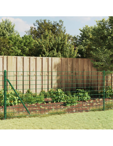 Recinzione Metallica con Picchetti Ancoraggio Verde 0,8x10 m