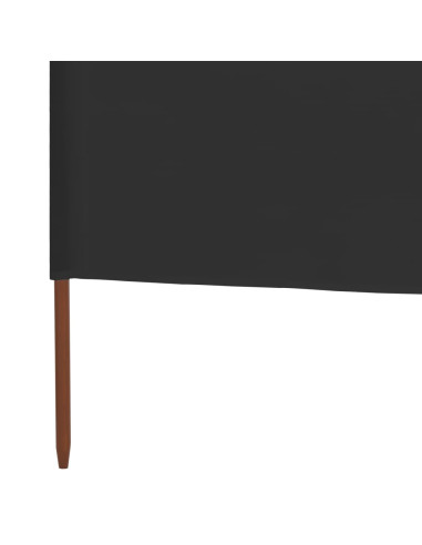 Paravento a 3 Pannelli in Tessuto 400x80 cm Antracite