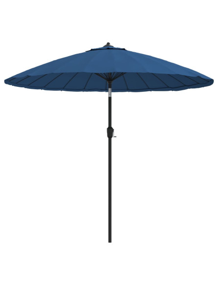 Ombrellone da Esterni con Palo in Alluminio 270 cm Azzurro