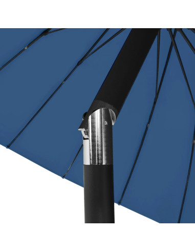 Ombrellone da Esterni con Palo in Alluminio 270 cm Azzurro