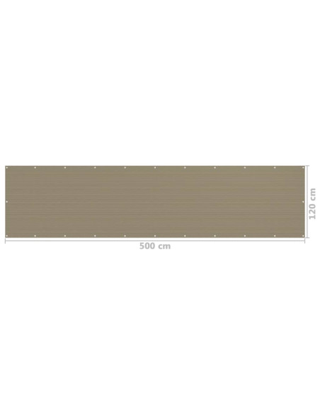 Paravento da Balcone Grigio Talpa 120x500 cm in HDPE