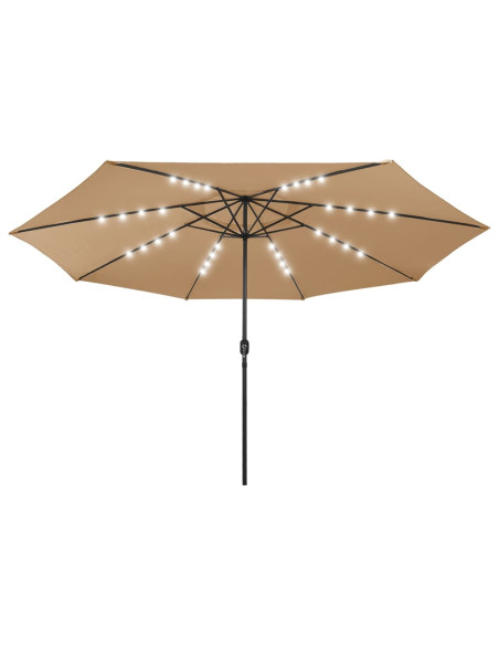 Ombrellone da Esterni con LED e Palo in Metallo 400 cm Talpa