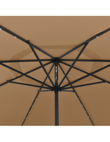 Ombrellone da Esterni con LED e Palo in Metallo 400 cm Talpa