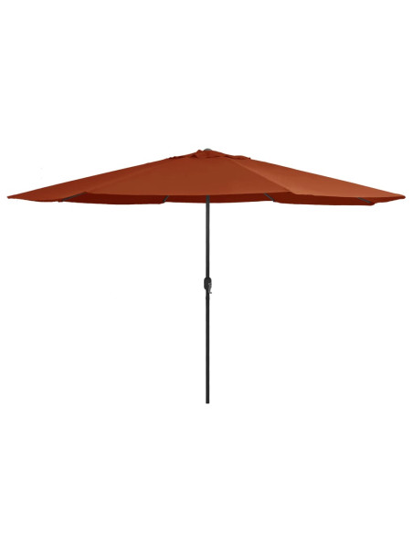 Ombrellone da Esterni con Palo in Metallo 400 cm Terracotta