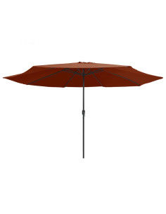 Ombrellone da Esterni con Palo in Metallo 400 cm Terracotta 2