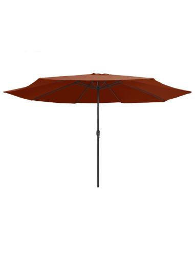 Ombrellone da Esterni con Palo in Metallo 400 cm Terracotta