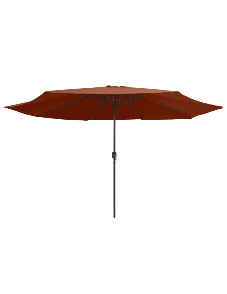 Ombrellone da Esterni con Palo in Metallo 400 cm Terracotta