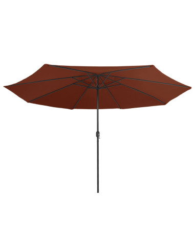 Ombrellone da Esterni con Palo in Metallo 400 cm Terracotta