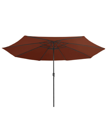 Ombrellone da Esterni con Palo in Metallo 400 cm Terracotta