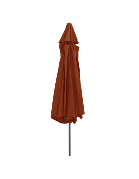 Ombrellone da Esterni con Palo in Metallo 400 cm Terracotta