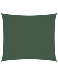 Parasole a Vela Oxford Rettangolare 2x2,5 m Verde Scuro