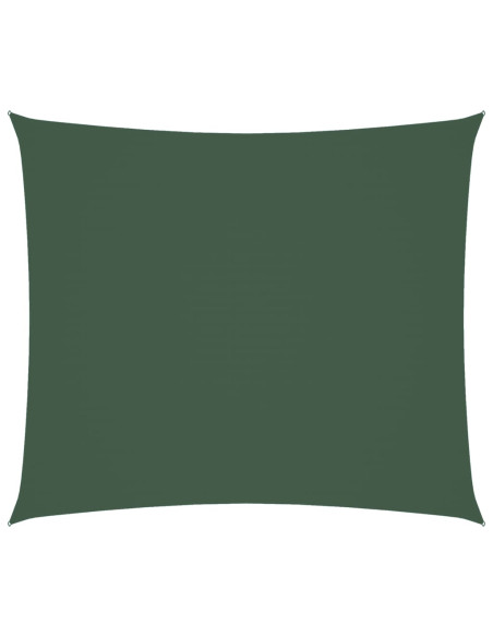 Parasole a Vela Oxford Rettangolare 2x2,5 m Verde Scuro