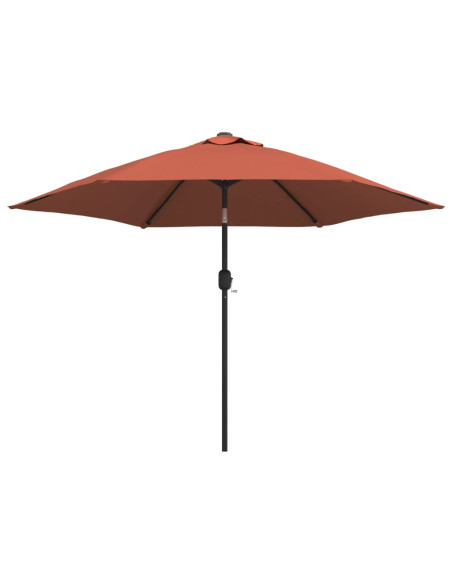 Ombrellone da Esterni con Palo in Metallo 300 cm Terracotta