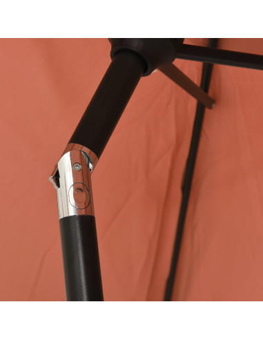 Ombrellone da Giardino con Palo in Metallo 300 cm Terracotta