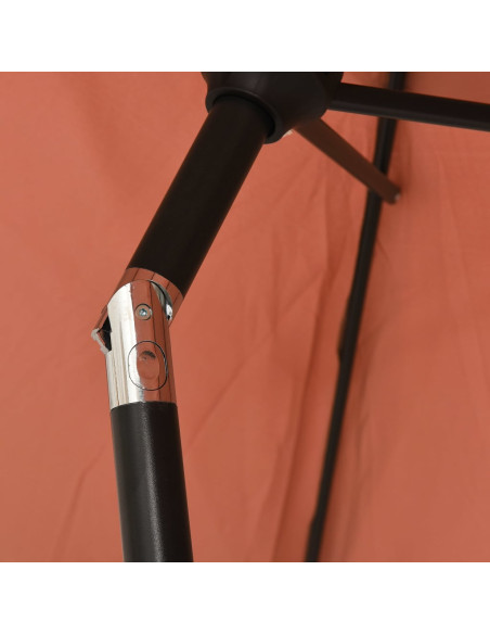 Ombrellone da Giardino con Palo in Metallo 300 cm Terracotta