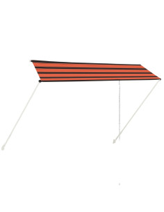 Tenda da Sole Retrattile 300x150 cm Arancione e Marrone