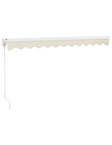 Tenda da Sole Retrattile Crema 3x2,5 m in Tessuto e Alluminio