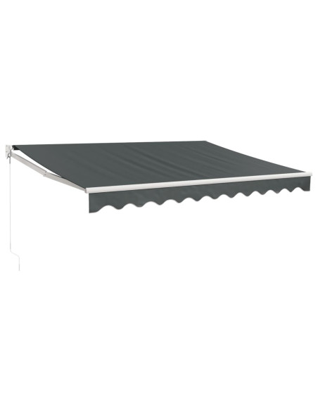 Tenda da Sole Retrattile Antracite 3x2,5 m Tessuto e Alluminio