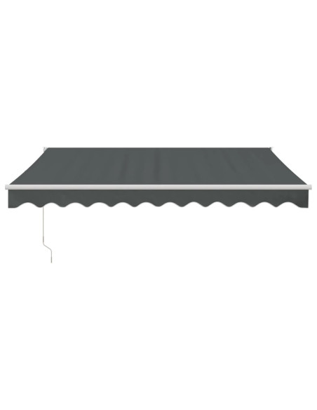 Tenda da Sole Retrattile Antracite 3x2,5 m Tessuto e Alluminio