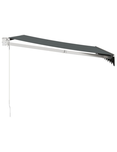 Tenda da Sole Retrattile Antracite 3x2,5 m Tessuto e Alluminio