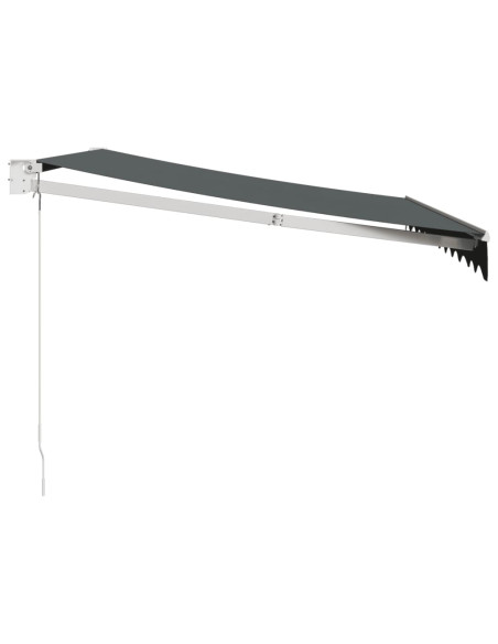 Tenda da Sole Retrattile Antracite 3x2,5 m Tessuto e Alluminio