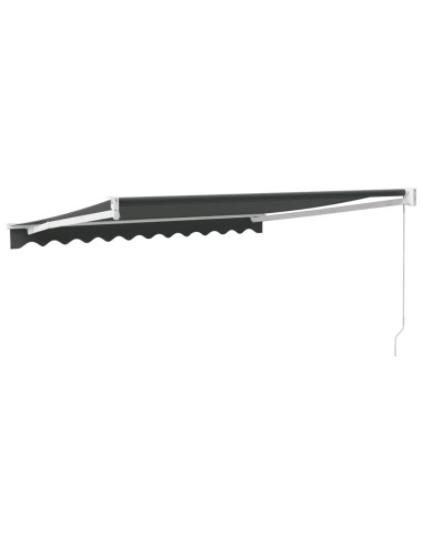 Tenda da Sole Retrattile Antracite 3x2,5 m Tessuto e Alluminio