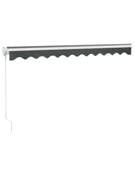 Tenda da Sole Retrattile Antracite 3x2,5 m Tessuto e Alluminio