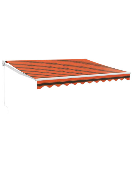 Tenda Retrattile Arancione e Marrone 3x2,5m Tessuto e Alluminio