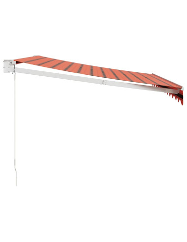 Tenda Retrattile Arancione e Marrone 3x2,5m Tessuto e Alluminio