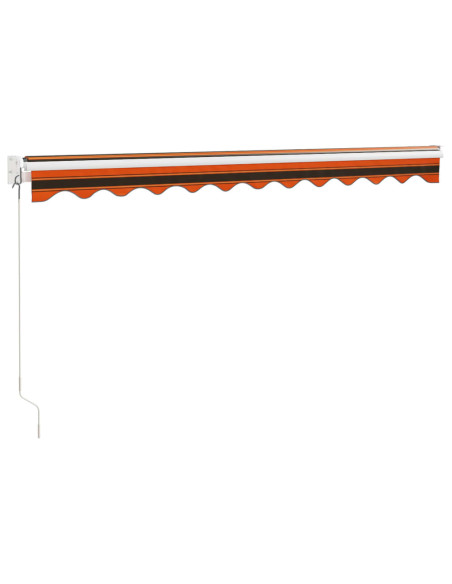 Tenda Retrattile Arancione e Marrone 3x2,5m Tessuto e Alluminio