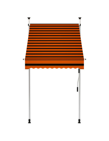 Tenda da Sole Retrattile Manuale 100 cm Arancione e Marrone