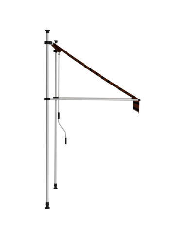 Tenda da Sole Retrattile Manuale 100 cm Arancione e Marrone