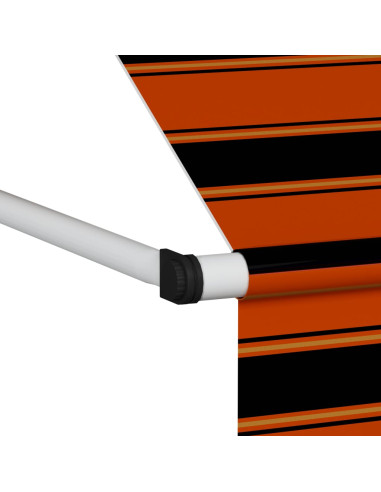 Tenda da Sole Retrattile Manuale 100 cm Arancione e Marrone
