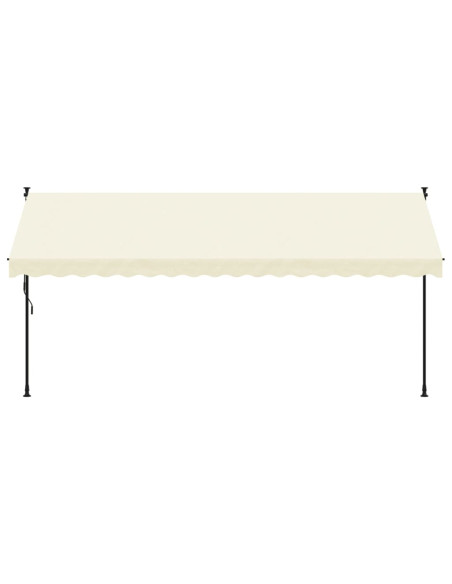 Tenda da Sole Retrattile Crema 400x150 cm in Tessuto e Acciaio