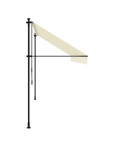 Tenda da Sole Retrattile Crema 400x150 cm in Tessuto e Acciaio