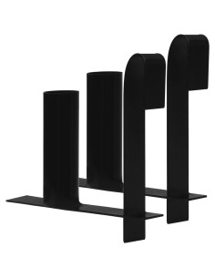 Supporti Rotoli Strisce di Recinzione Privacy 2 pz in Acciaio