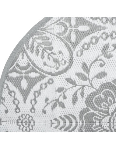 Tappeto da Esterni Grigio Chiaro Ø120 cm in PP