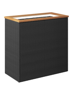 Fioriera Nera 80x40x80 cm in Polyrattan